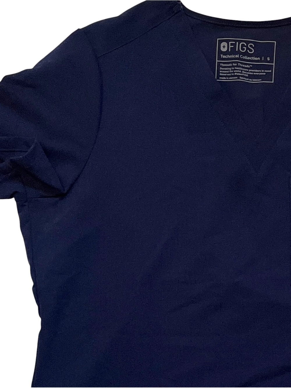 FIGS Catarina One Pocket Scrub Top Small Navy Healthcare Uniform - Picture 5 of 10